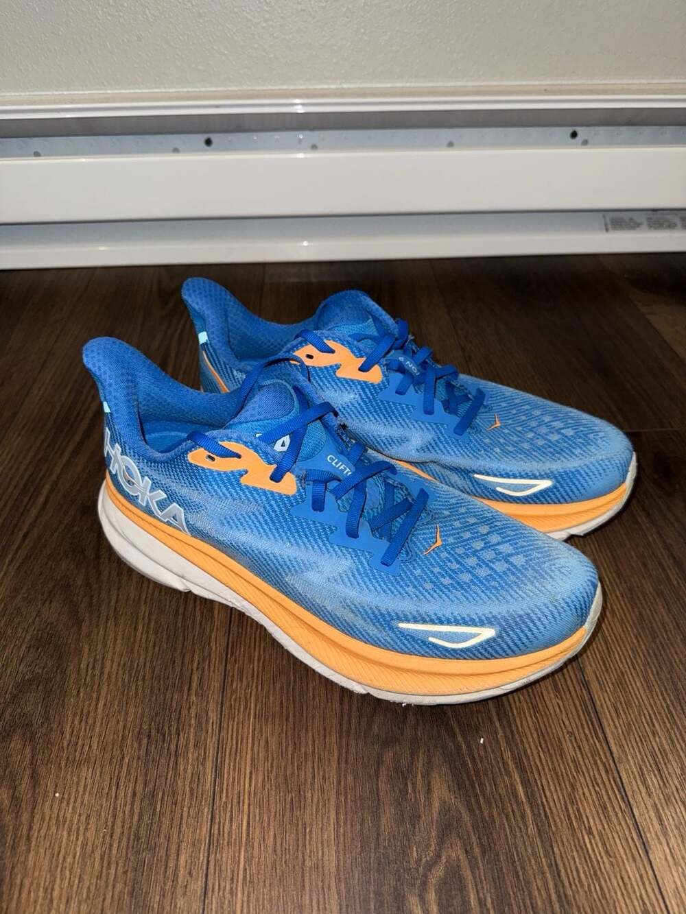 Hoka One One Clifton 9 Road Running Shoes - Coastal Sky/All Aboard (Size 11D)